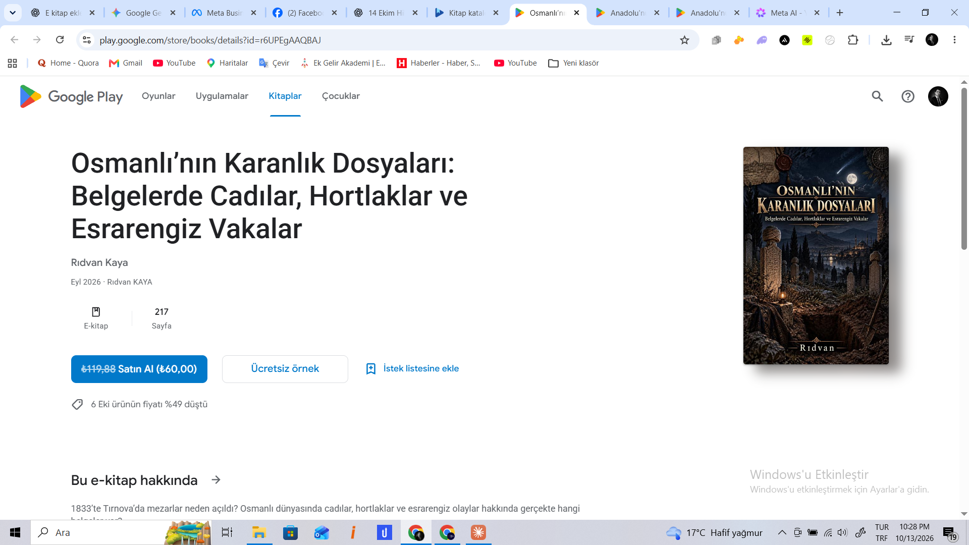 Osmanlı’nın Karanlık Dosyaları: Belgelerde Cadılar, Hortlaklar ve Esrarengiz Vakalar e-kitap kapağı